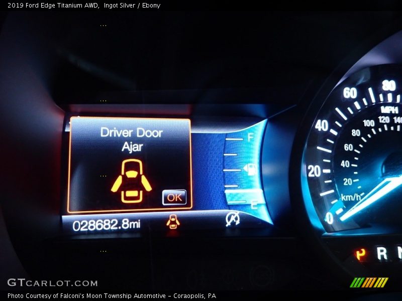 Ingot Silver / Ebony 2019 Ford Edge Titanium AWD