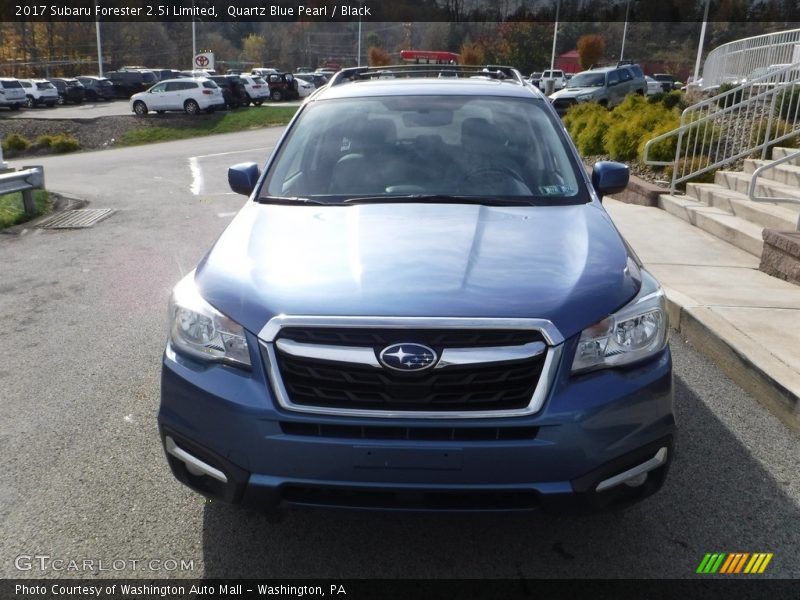 Quartz Blue Pearl / Black 2017 Subaru Forester 2.5i Limited