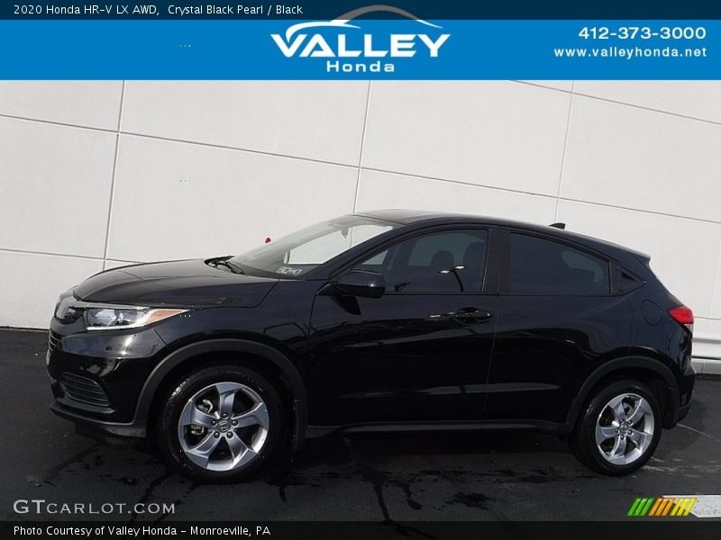Crystal Black Pearl / Black 2020 Honda HR-V LX AWD