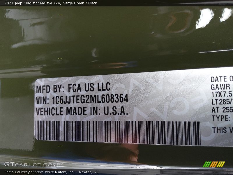 Sarge Green / Black 2021 Jeep Gladiator Mojave 4x4