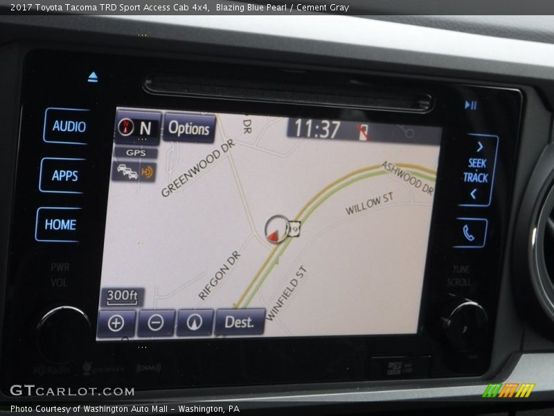 Blazing Blue Pearl / Cement Gray 2017 Toyota Tacoma TRD Sport Access Cab 4x4