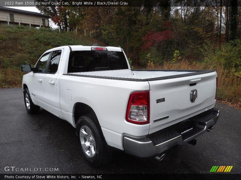 Bright White / Black/Diesel Gray 2022 Ram 1500 Big Horn Quad Cab