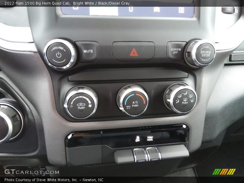 Controls of 2022 1500 Big Horn Quad Cab