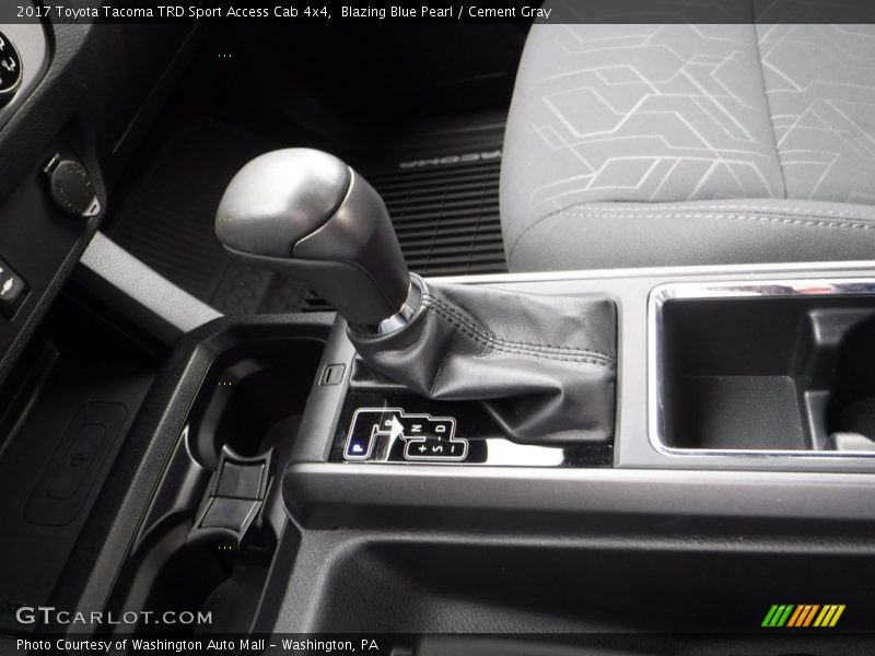 Blazing Blue Pearl / Cement Gray 2017 Toyota Tacoma TRD Sport Access Cab 4x4