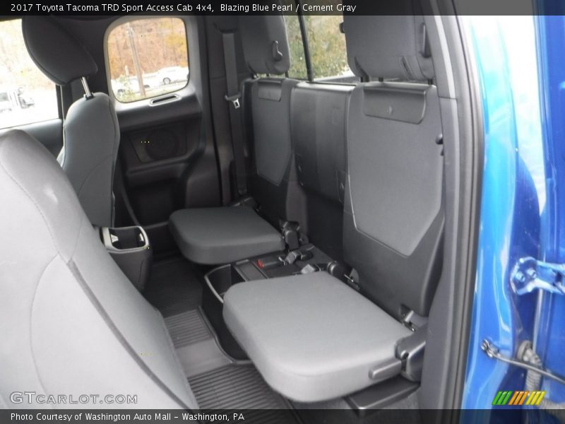 Blazing Blue Pearl / Cement Gray 2017 Toyota Tacoma TRD Sport Access Cab 4x4