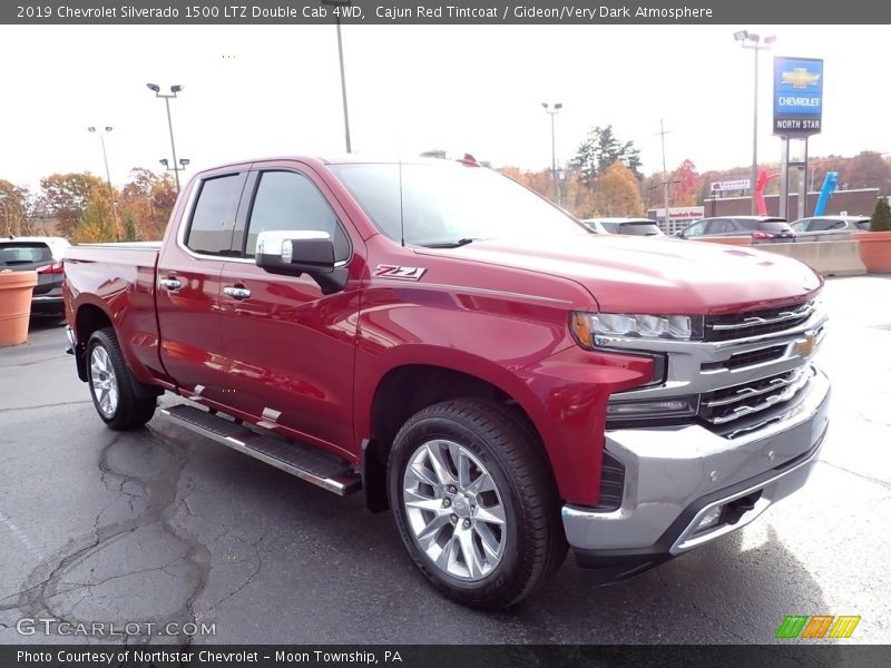 Cajun Red Tintcoat / Gideon/Very Dark Atmosphere 2019 Chevrolet Silverado 1500 LTZ Double Cab 4WD