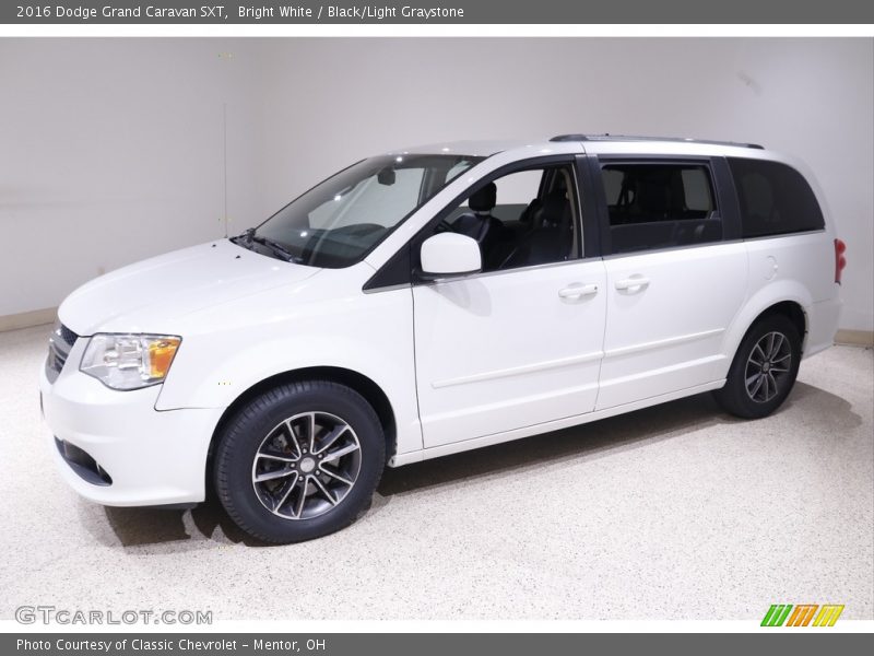 Bright White / Black/Light Graystone 2016 Dodge Grand Caravan SXT