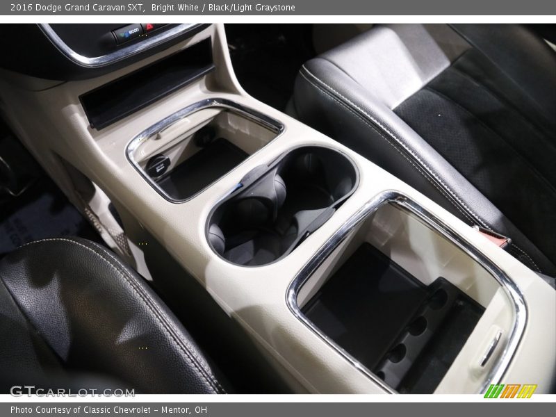 Bright White / Black/Light Graystone 2016 Dodge Grand Caravan SXT