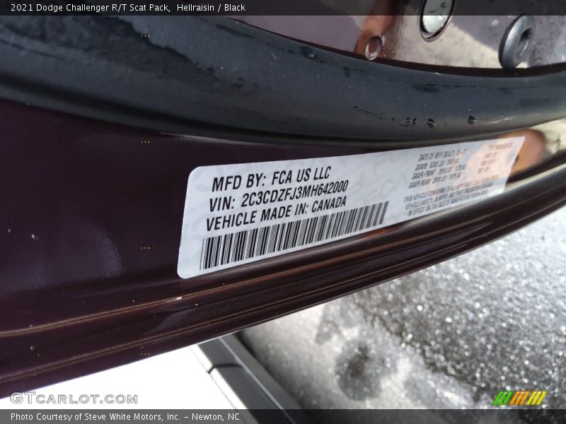 Hellraisin / Black 2021 Dodge Challenger R/T Scat Pack