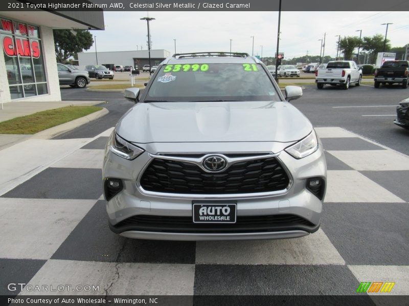 Celestial Silver Metallic / Glazed Caramel 2021 Toyota Highlander Platinum AWD