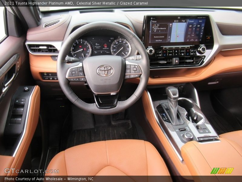 Celestial Silver Metallic / Glazed Caramel 2021 Toyota Highlander Platinum AWD