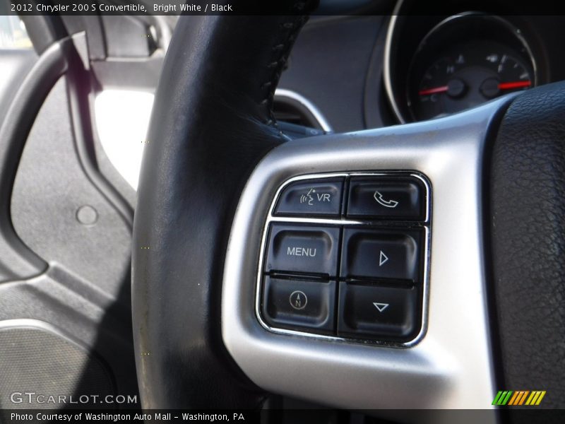 Bright White / Black 2012 Chrysler 200 S Convertible