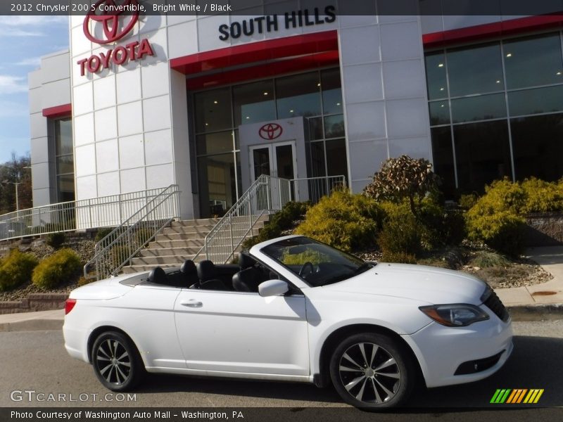 Bright White / Black 2012 Chrysler 200 S Convertible