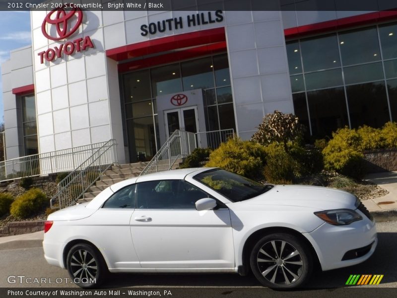 Bright White / Black 2012 Chrysler 200 S Convertible