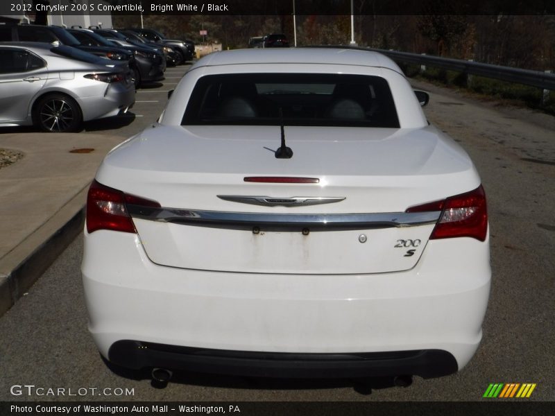 Bright White / Black 2012 Chrysler 200 S Convertible
