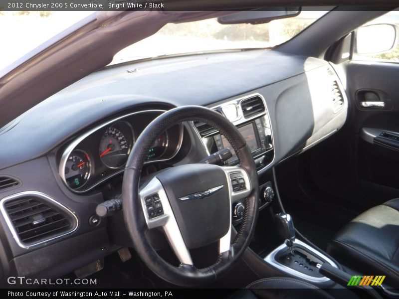 Bright White / Black 2012 Chrysler 200 S Convertible