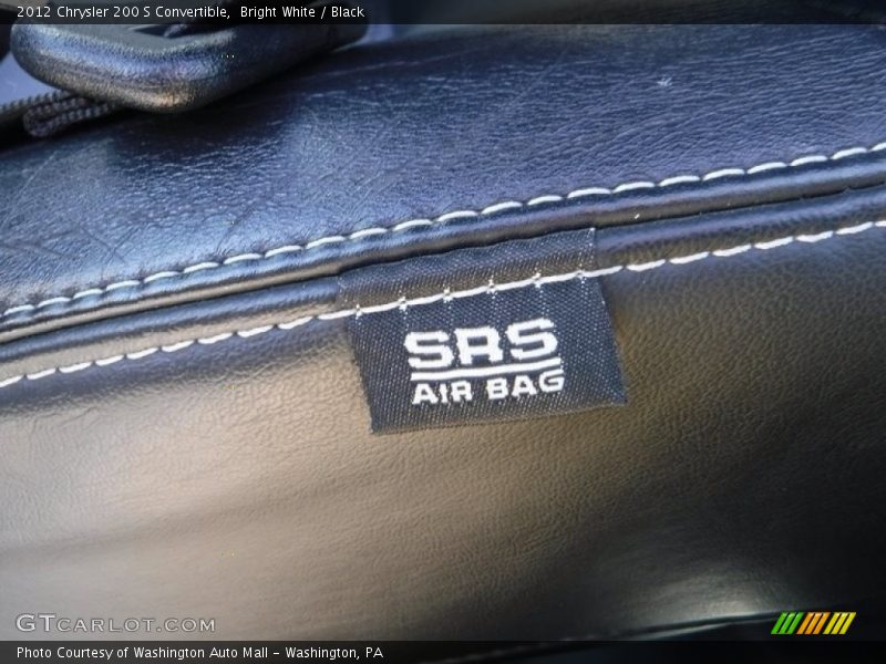 Bright White / Black 2012 Chrysler 200 S Convertible