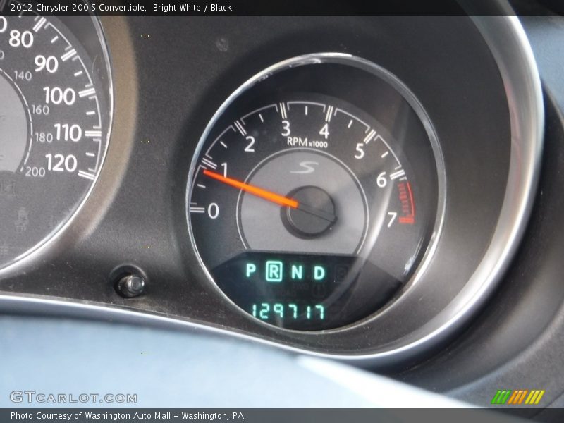 Bright White / Black 2012 Chrysler 200 S Convertible