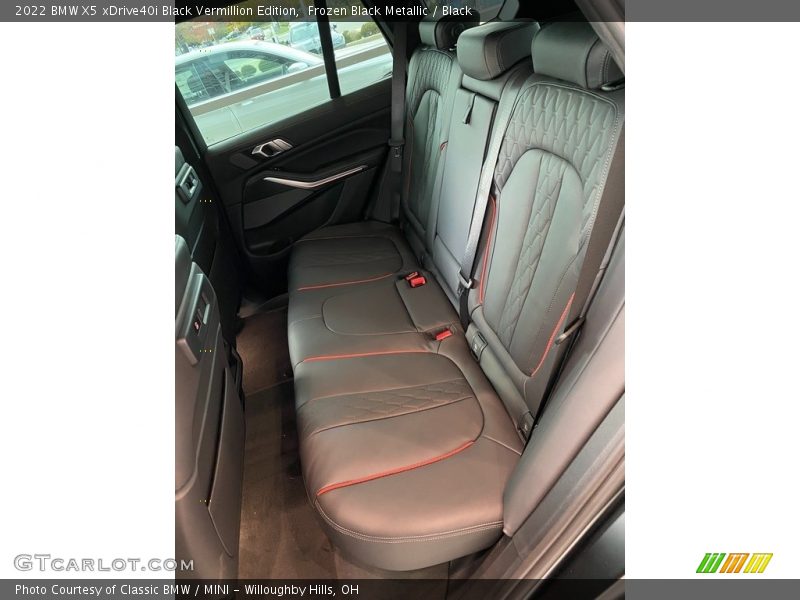 Rear Seat of 2022 X5 xDrive40i Black Vermillion Edition