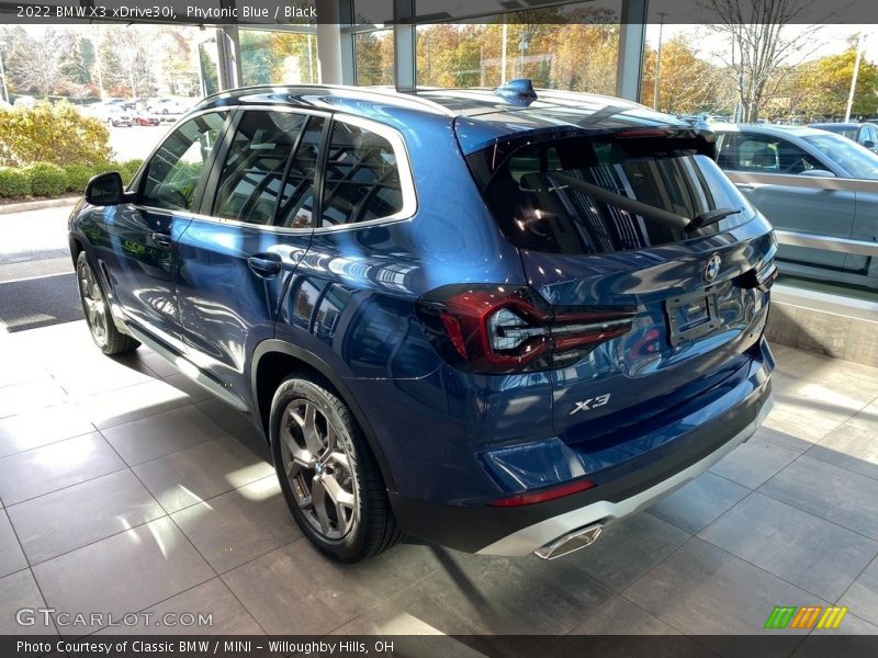 Phytonic Blue / Black 2022 BMW X3 xDrive30i