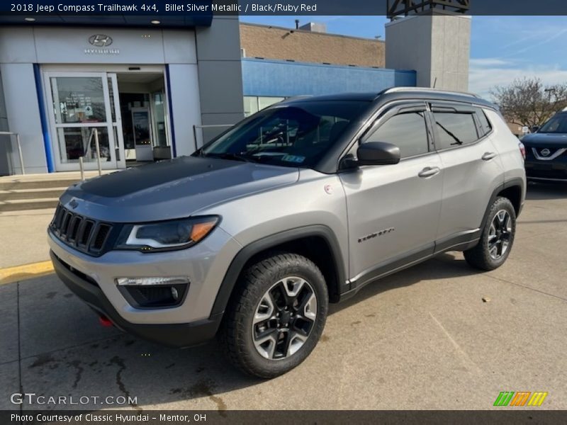 Billet Silver Metallic / Black/Ruby Red 2018 Jeep Compass Trailhawk 4x4