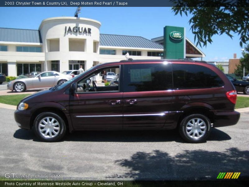 Deep Molten Red Pearl / Taupe 2003 Chrysler Town & Country LXi