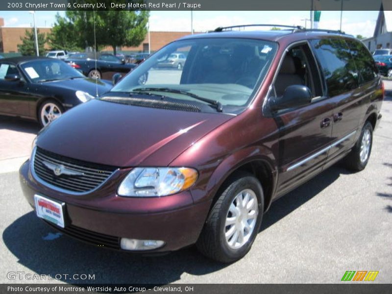 Deep Molten Red Pearl / Taupe 2003 Chrysler Town & Country LXi