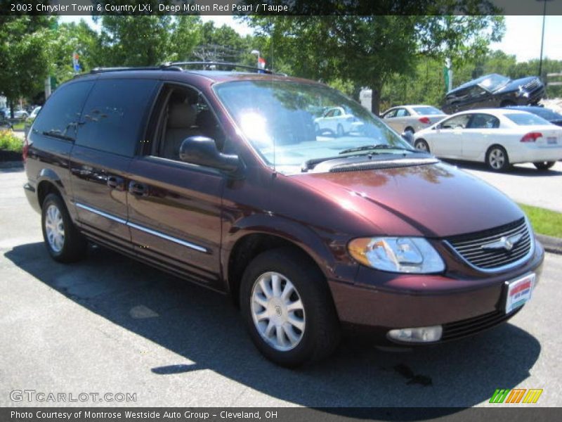 Deep Molten Red Pearl / Taupe 2003 Chrysler Town & Country LXi