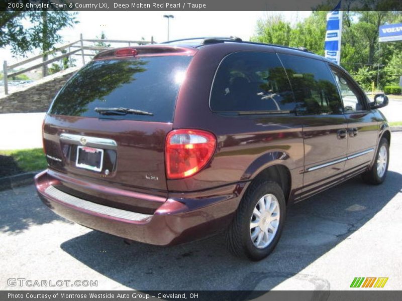 Deep Molten Red Pearl / Taupe 2003 Chrysler Town & Country LXi