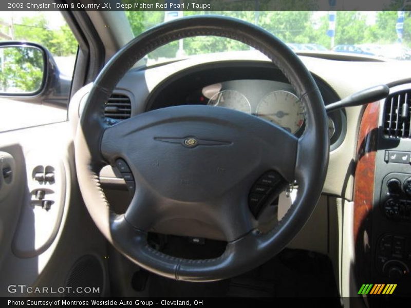 Deep Molten Red Pearl / Taupe 2003 Chrysler Town & Country LXi