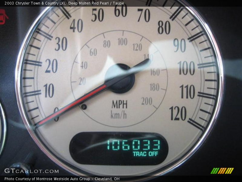 Deep Molten Red Pearl / Taupe 2003 Chrysler Town & Country LXi