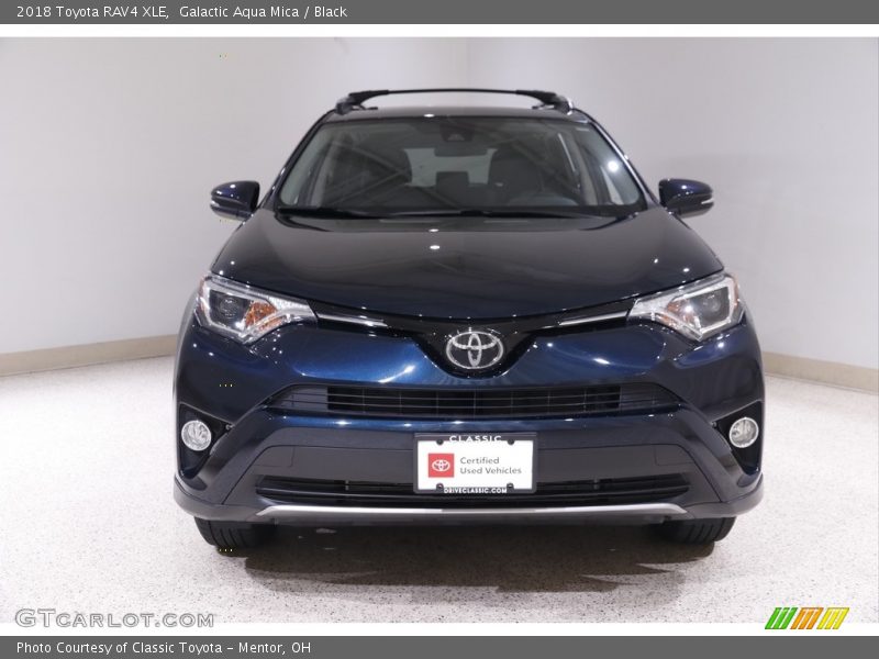 Galactic Aqua Mica / Black 2018 Toyota RAV4 XLE