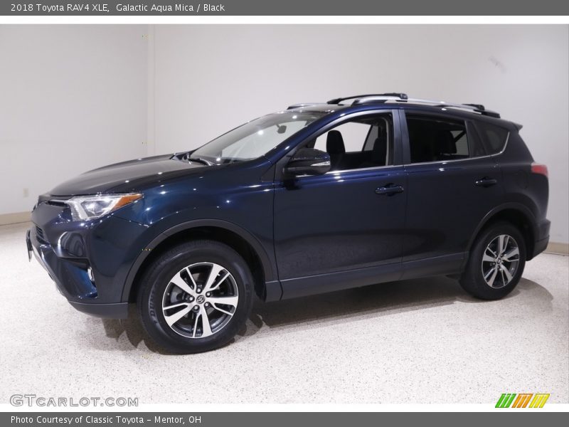 Galactic Aqua Mica / Black 2018 Toyota RAV4 XLE