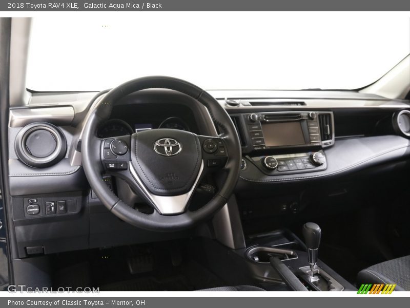Galactic Aqua Mica / Black 2018 Toyota RAV4 XLE