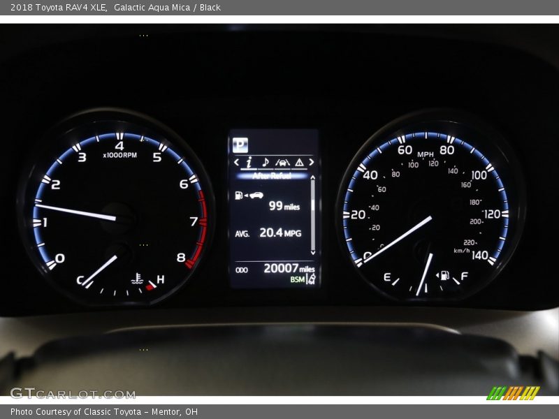 Galactic Aqua Mica / Black 2018 Toyota RAV4 XLE