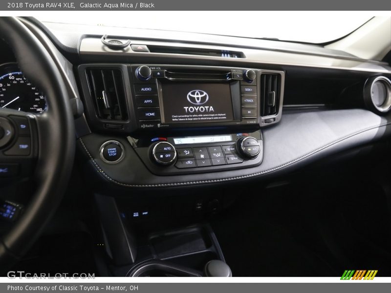 Galactic Aqua Mica / Black 2018 Toyota RAV4 XLE