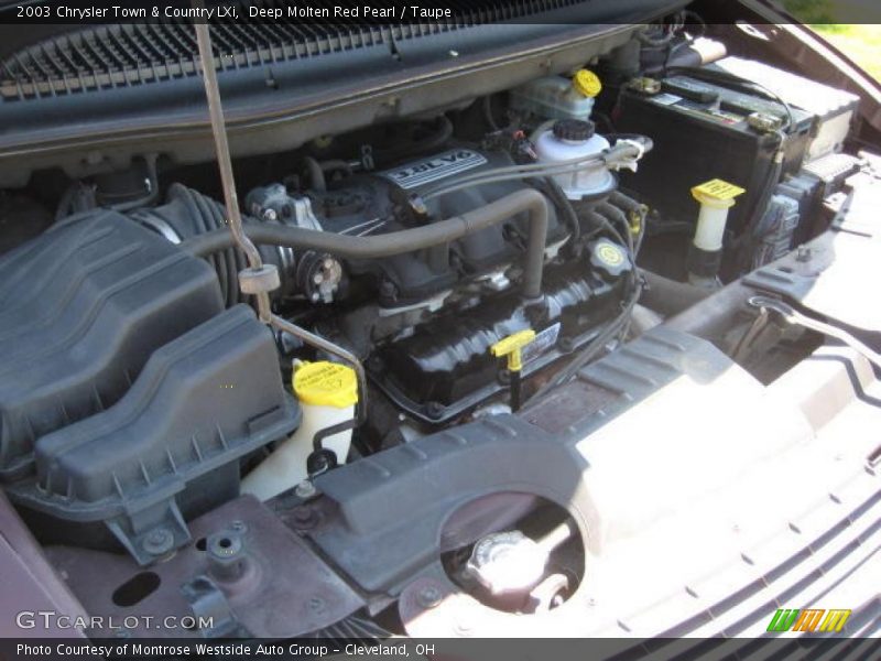 Deep Molten Red Pearl / Taupe 2003 Chrysler Town & Country LXi