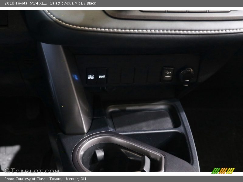 Galactic Aqua Mica / Black 2018 Toyota RAV4 XLE