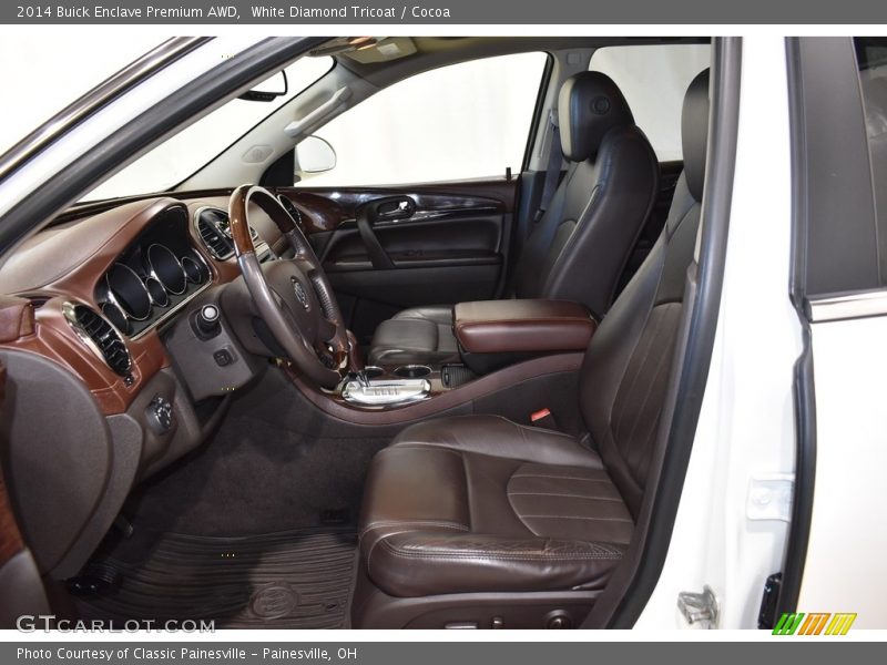 White Diamond Tricoat / Cocoa 2014 Buick Enclave Premium AWD