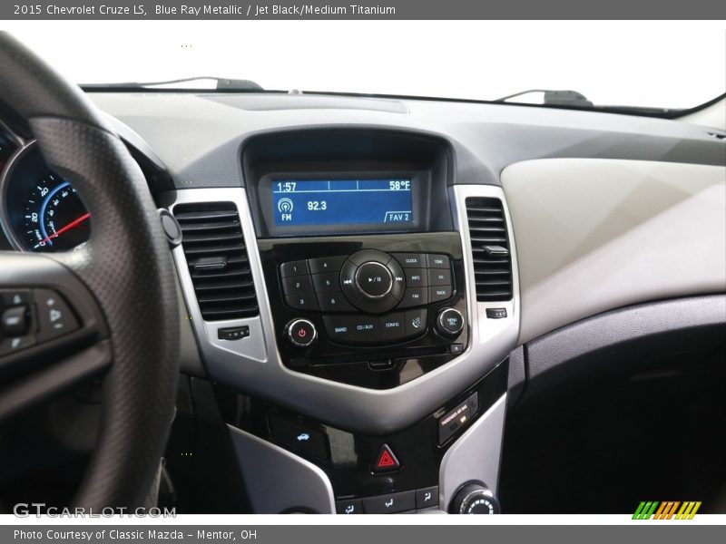 Blue Ray Metallic / Jet Black/Medium Titanium 2015 Chevrolet Cruze LS