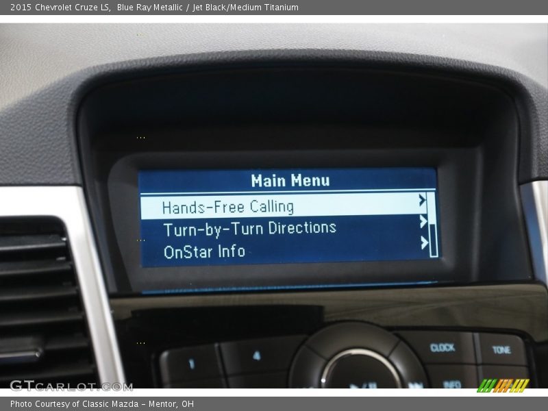 Blue Ray Metallic / Jet Black/Medium Titanium 2015 Chevrolet Cruze LS