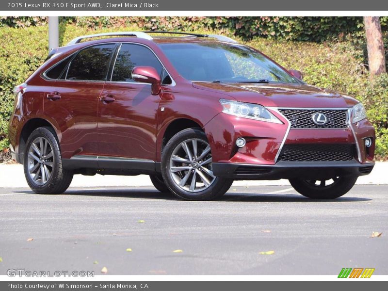 Claret Mica / Black 2015 Lexus RX 350 F Sport AWD