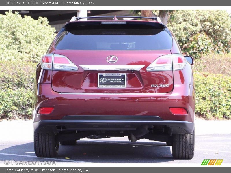Claret Mica / Black 2015 Lexus RX 350 F Sport AWD