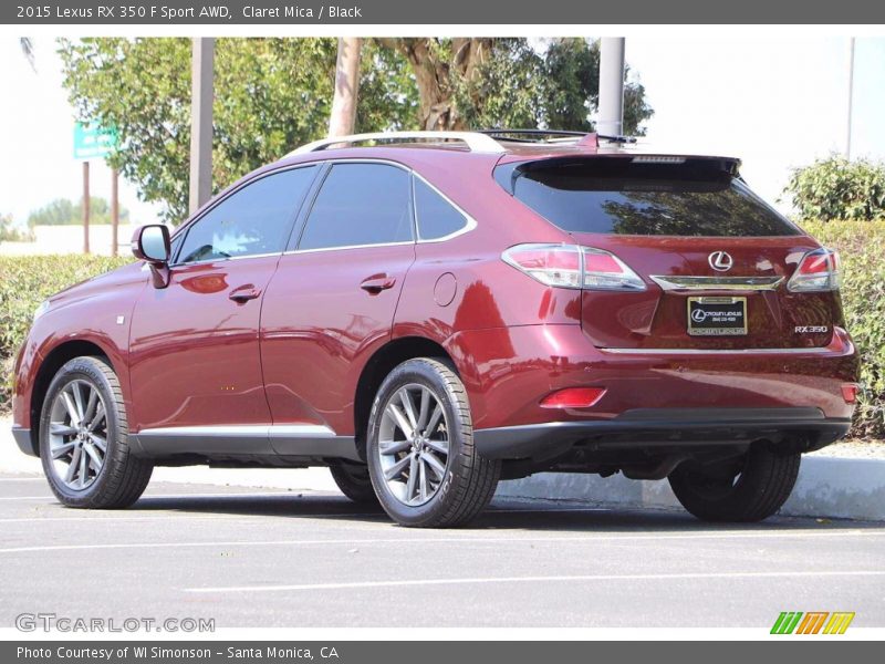 Claret Mica / Black 2015 Lexus RX 350 F Sport AWD