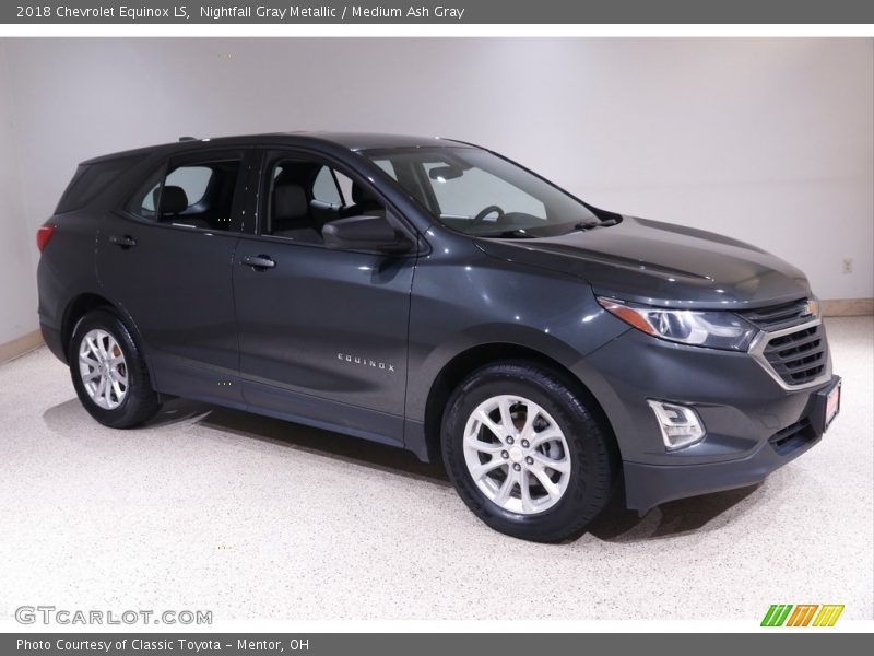 Nightfall Gray Metallic / Medium Ash Gray 2018 Chevrolet Equinox LS