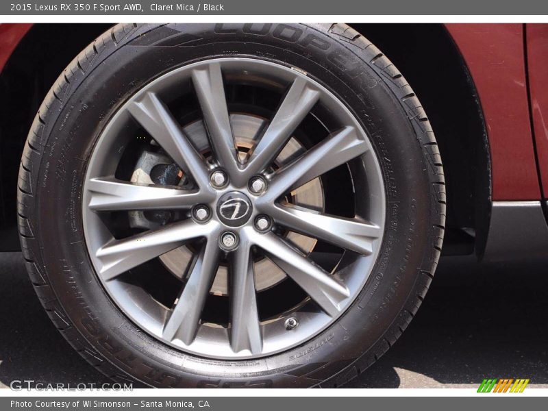 Claret Mica / Black 2015 Lexus RX 350 F Sport AWD