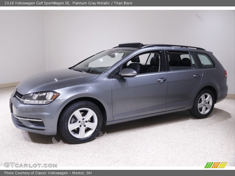 Platinum Gray Metallic / Titan Black 2018 Volkswagen Golf SportWagen SE