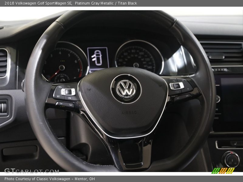 Platinum Gray Metallic / Titan Black 2018 Volkswagen Golf SportWagen SE