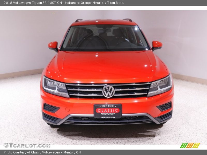 Habanero Orange Metallic / Titan Black 2018 Volkswagen Tiguan SE 4MOTION