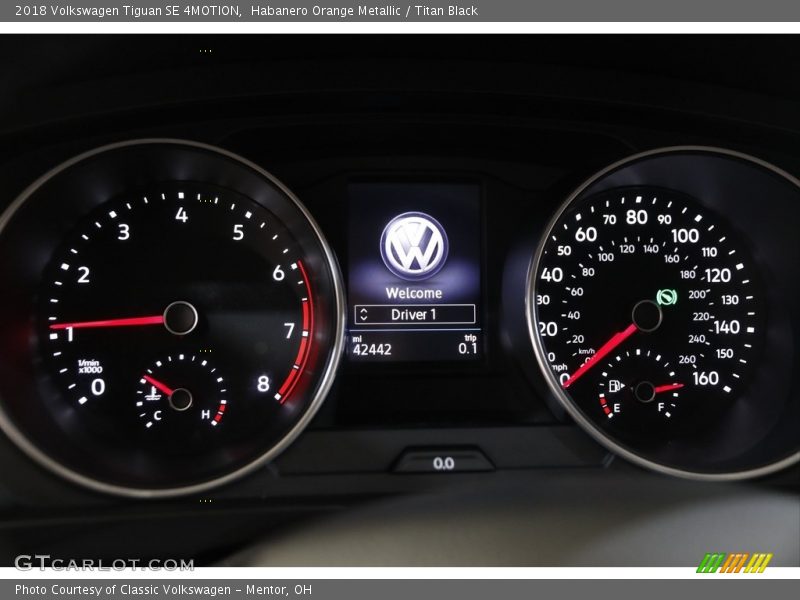 Habanero Orange Metallic / Titan Black 2018 Volkswagen Tiguan SE 4MOTION